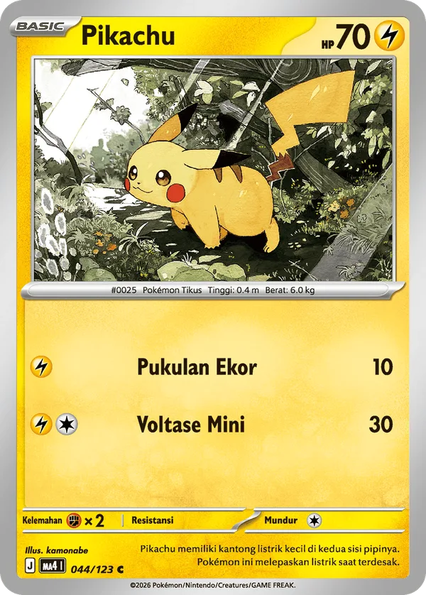 Pikachu — MA4 № 044/123 card scan