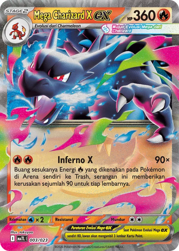 Mega Charizard X ex — MATL № 003/023 card scan